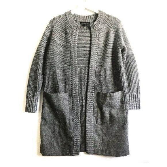 Banana Republic Gray Marled Open front duster cardigan Size XS - Picture 1 of 7
